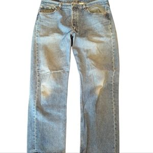 Levi's 501 high waist fly front vintage denim jeans. W38 L30